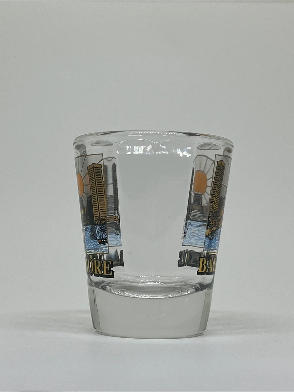 Baltimore Souvenir Shot Glass with Cityscape